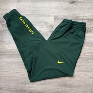Nike Oregon Ducks Green Fleece Jogger Sweatpants Mens Size M Zip Pockets